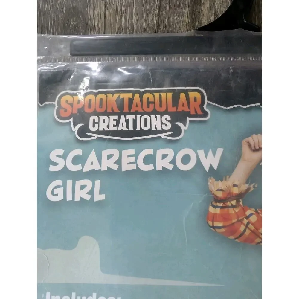 NEW Spooktacular Creations Sunflower Sweet Scarecrow Halloween Costume Girls M
